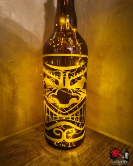 Bouteille lumineuse Tiki