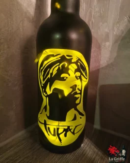 Bouteille lumineuse Tupac