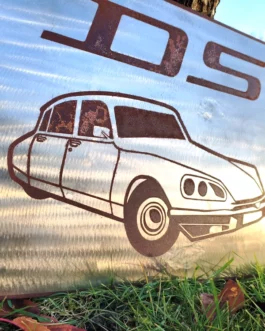 Plaque Citroën DS Acier rouillé XL