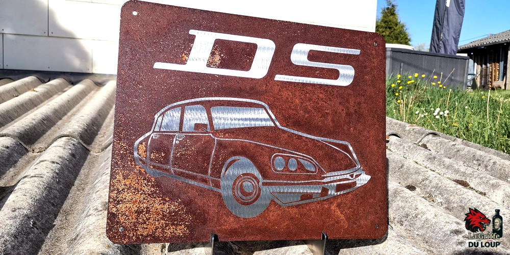 Plaque Citroën DS Acier rouillé XL – Image 3