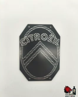 Plaquette Citroën Alu Dibond Anthracite Taille S