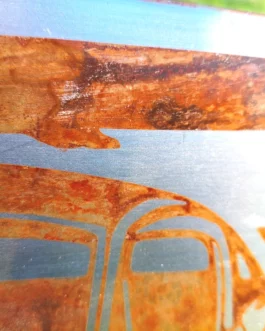 Plaque Ford Mustang Acier rouillé L