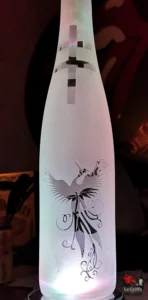 Bouteille Schnaps sablée