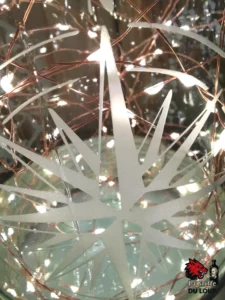 Dame Jeanne sablée motif rose des vents