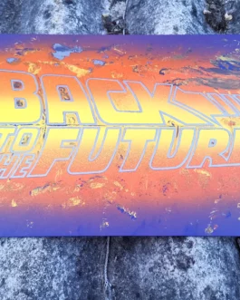 Plaque peinte BACK TO THE FUTURE acier L