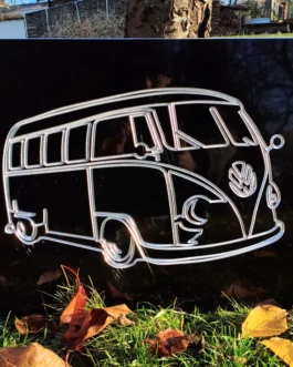 Plaque Combi VW Noir Alu XL