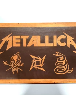 Plaque Metallica contreplaqué gravé