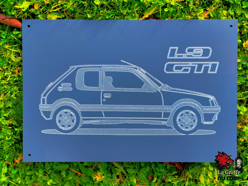 Plaque 205 GTI Alu Dibond