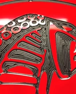 Plaque Shelby aludibond rouge XL