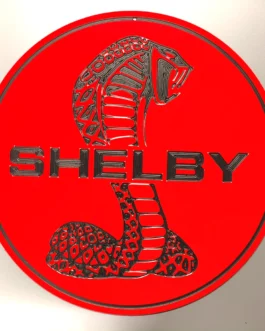 Plaque Shelby aludibond rouge XL