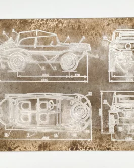 VW Schwimmwagen ALU fraisé oxydé L