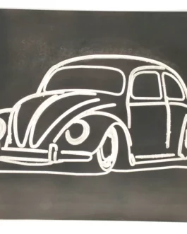 Plaque Cox VW Noir Alu XL