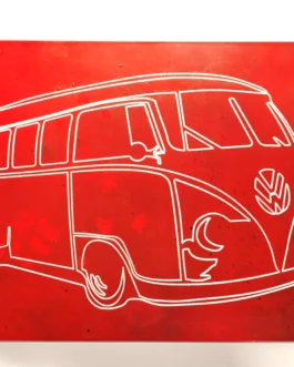 VW Combi ALU fraisé Rouge L